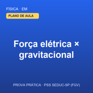 Plano de Aula — Força elétrica × gravitacional (Física · EM)