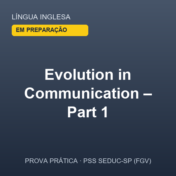 Plano de Aula — Evolution in Communication – Part 1 (Aula 1 · Língua Inglesa · 1ª série EM)