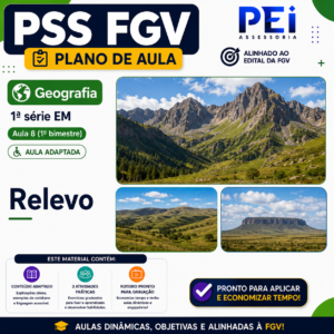 Plano de Aula — Relevo (Aula 8 · Geografia · 1ª série EM)